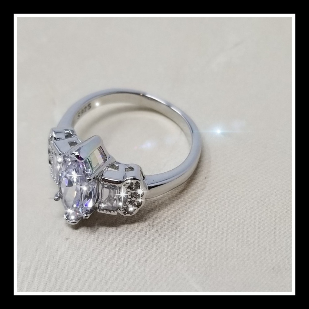 💍HP!! '2.5CT' MARQUISE DIAM w/BAGUETTE'S💍6,7,8 - Picture 2 of 4